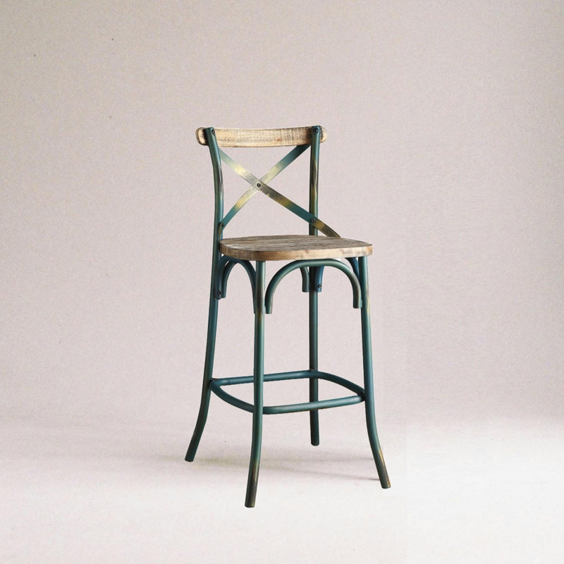 Chaise de bar 1 pièce, Turquoise antique