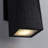 Atiye 12" Outdoor Wall Light in 2 Lights with Aluminum Rectangular Tube and Tempered Glass