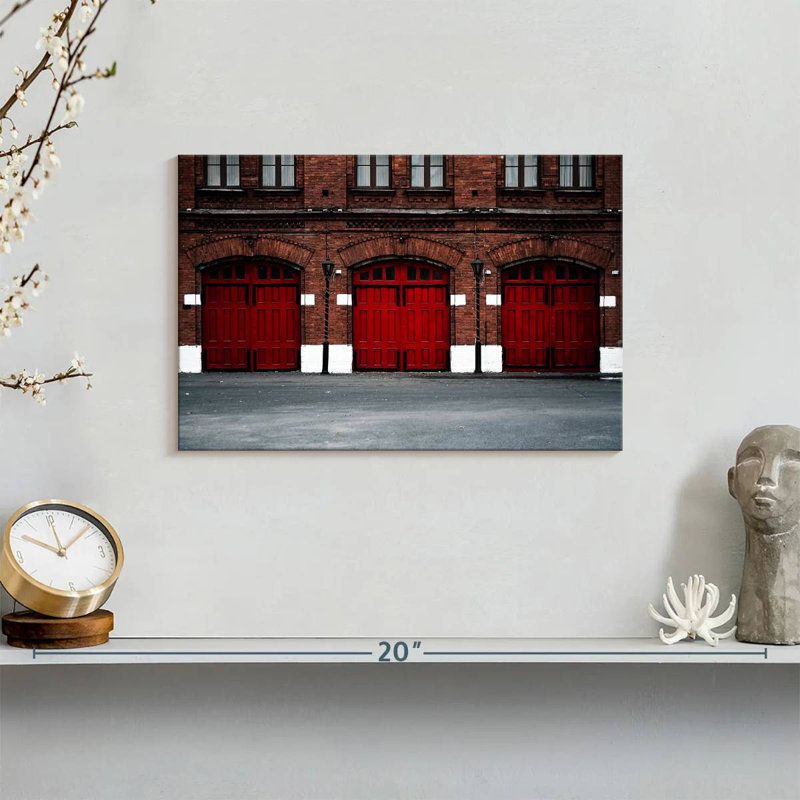 Fire Station, 8" H x 12" W