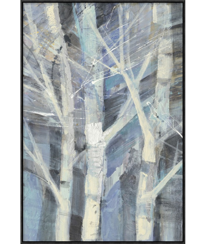 " Winter Birches I " Acrylic Print, 36" H x 24" W x 1.5" D, Wrapped Canvas, No Matte