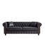 Canapé Chesterfield 85,5 po 3 places en tissu Tech