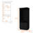 Modern Black Bar Cabinet Featuring Glassware Display And Practical Shelving Elegant With Rack Functional Storage Area