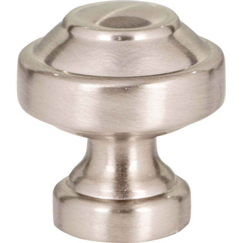 Brushed Nickel Round Modern Handle Knob with Mounting Hardware