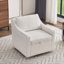 Chaise d'appoint pivotante avec fauteuil simple rembourré avec dossier pour le salon