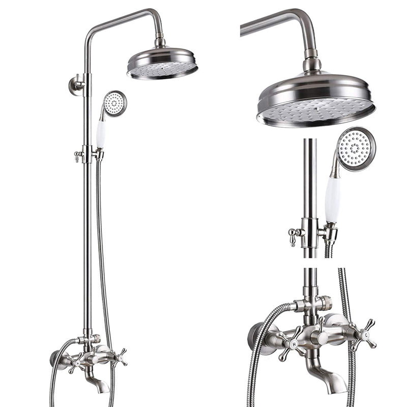 Système de douche complet avec valve brute