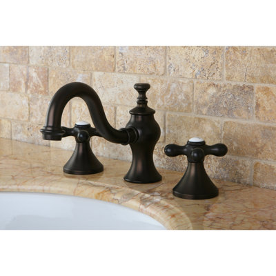 Vintage Widespread Bathroom Faucet with Drain Assembly