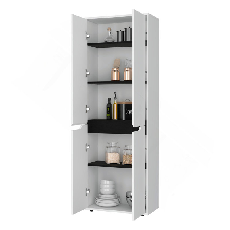 Garde-manger avec 5 tablettes et 4 portes