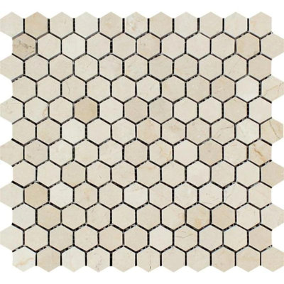 1 in. x 1 in. Honeycomb Stone Tile