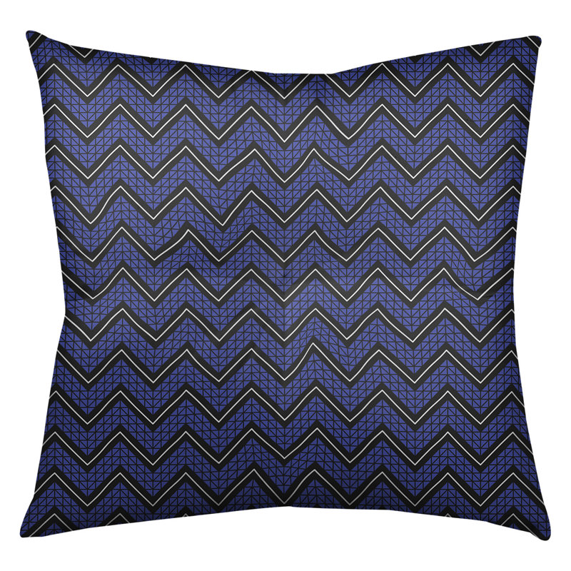 Coussin Rhonda Cheval, 30 po x 30 po, Bleu/jaune