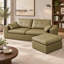 86.61 " Faux Leather Sectional-1968372811