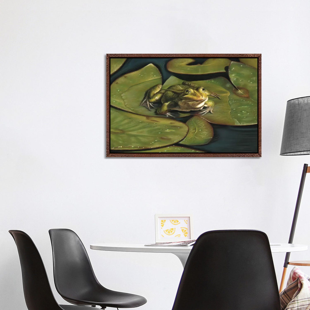 Grüner Frosch von Richard Macwee - Galerie-verpackte Leinwand Giclée auf Leinwand