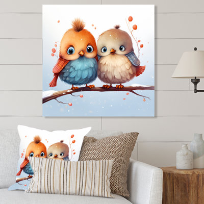 Winter Winter Bird Lovers For Nursery I - Art mural en métal oiseau