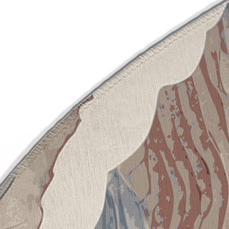 Tapis intérieur et extérieur Moonlit Drift, Rond 5 pi