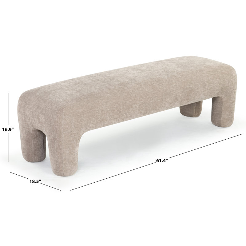 Tamlyn Performance Fabric Bench, Light Brown