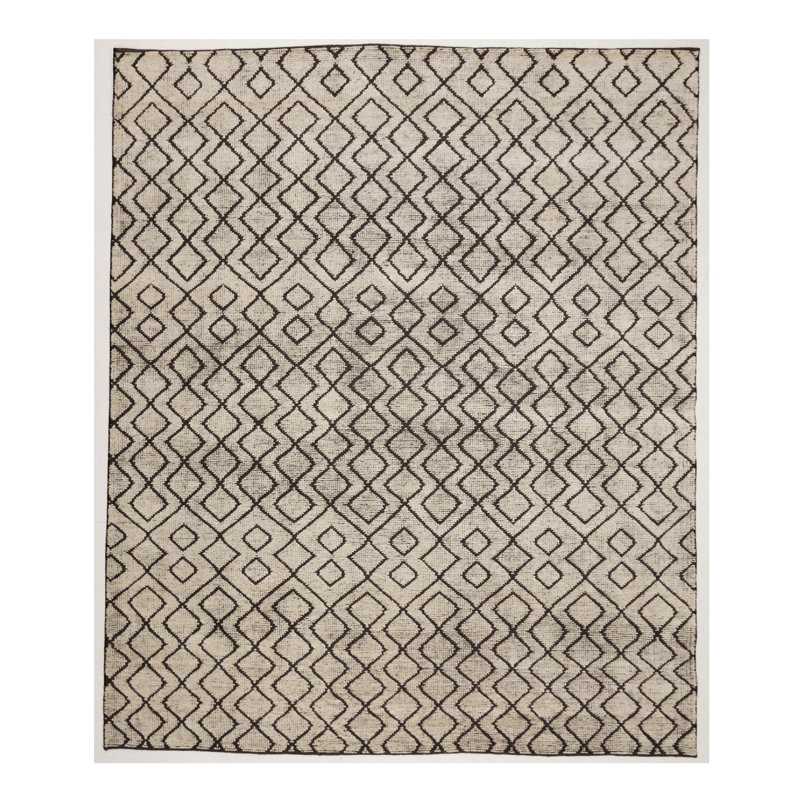 Hand Knotted Chevron Area Rug