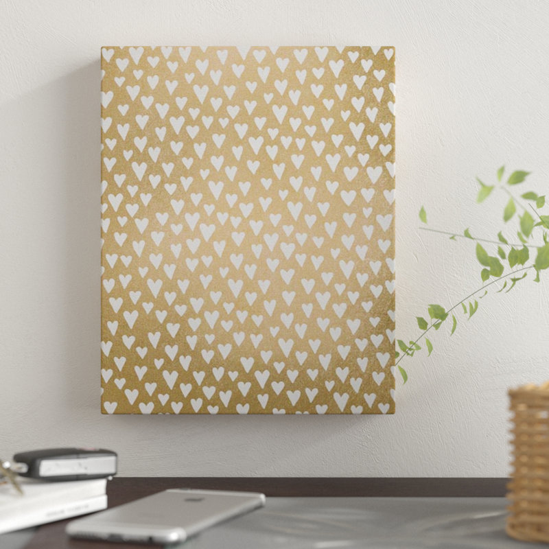 « little hearts on », reproduction d’impression sur toile, H 10 po x l 8 po x P 1,5 po