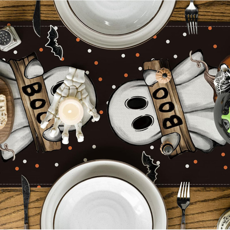 Chemin de table Ghost Pumpkin Cat Boo