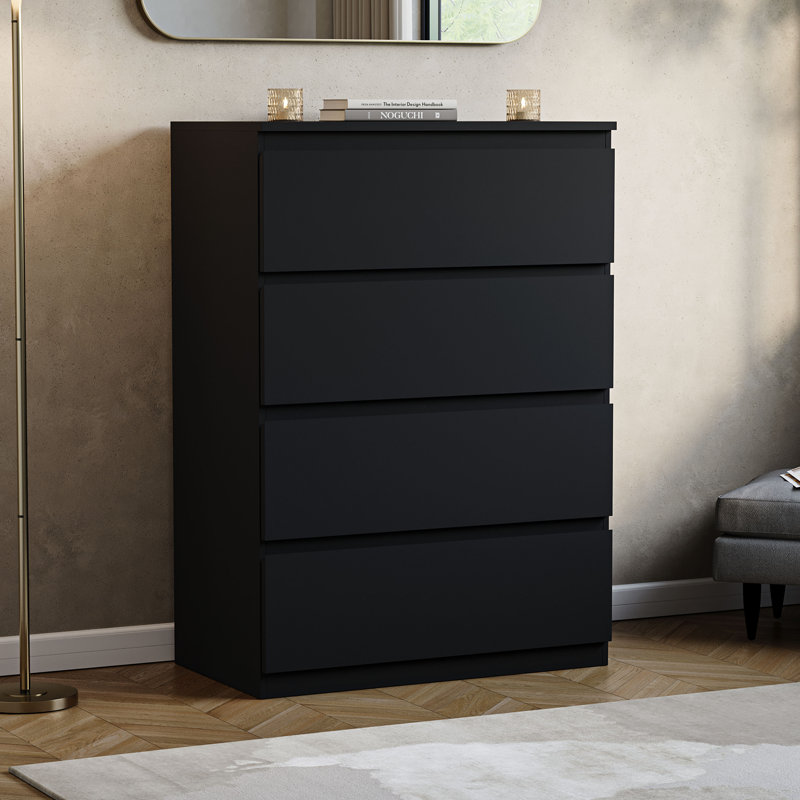 Cunha 4 Drawer 70Cm W Chest, Black