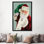 Shush Santa - reproduction d'art murale - toile encadrée