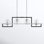 Laird 4 Light Glass Steel Dimmable Pendant