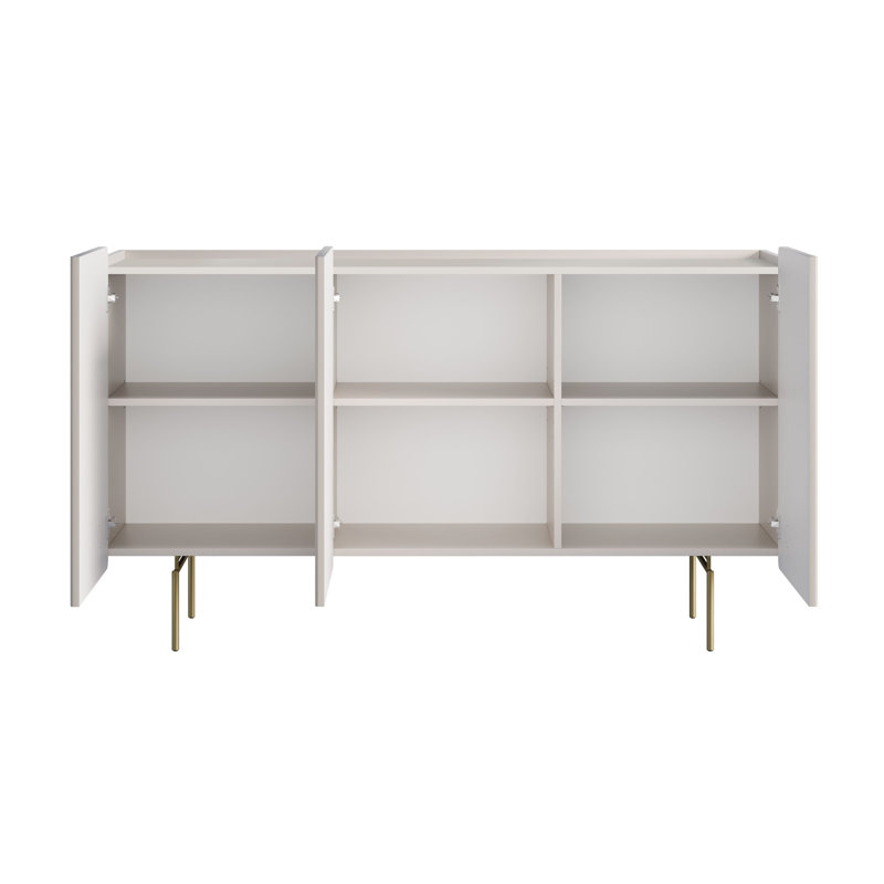 Overkamp 150cm Sideboard, Gold/Beige