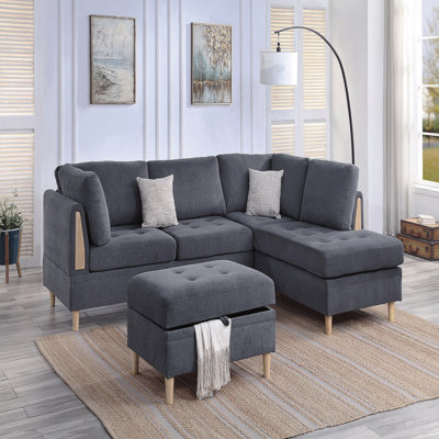 Ensemble de canapé modulaire réversible 3 pièces 3 pièces