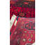 Tapis en laine et coton rouge noué à la main Original
