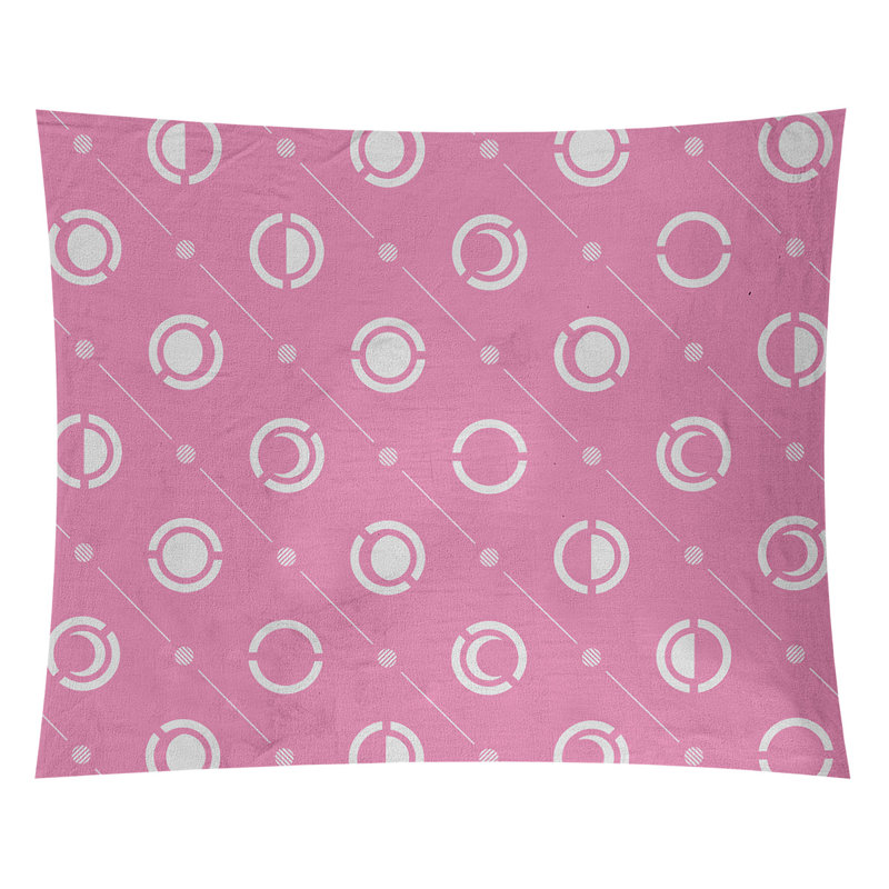 Skeffingt Polyester Tapestry, 68" H x 80" W, Pink