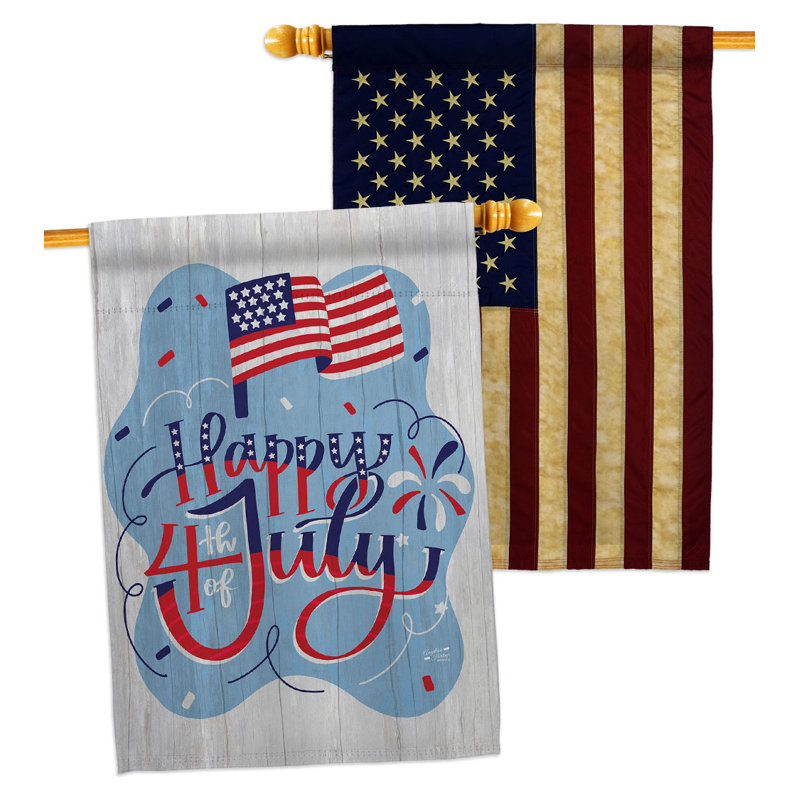 Drapeau de maison en polyester à 2 côtés 40 x 28 po