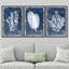 «Minimal Botanical», feuilles de la jungle bleue, art nautique corail, impression sur toile, 3 pièces-91260193-91260194