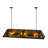 Rustic Lodge 9 - Light Wrought Iron Pool Table Lights Pendant