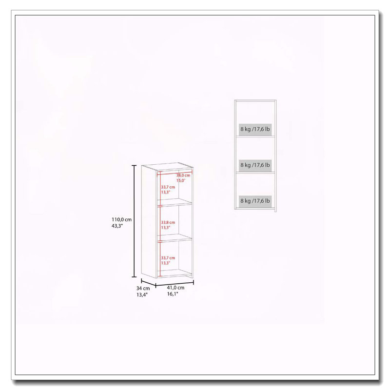 White Wall Cabinet With One Door, White