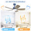 Ventilateurs de plafond de 42 pouces avec lumière DEL 22W et 5 pales de ventilateur ABS télécommandées pour la chambre à coucher