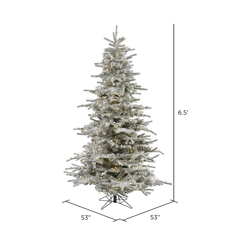 Hendricks Flocked Sierra Fir Artificial Christmas Tree & Reviews | Joss ...