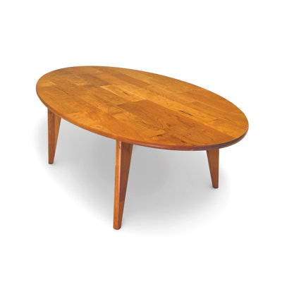 Sage Oval Coffee Table With Wood Legs