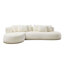 Canapé modulaire en forme de L de 134,63 po beige avec méridienne orientée à gauche, siège profond pour un décor confortable-327074122-327074121