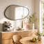 Miroir mural moderne en aluminium avec cadre asymétrique pour meuble-lavabo-317679944-317679946