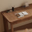 Bureau en bois de noyer massif en L avec 3 tiroirs-109624432-109624435