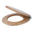 Solid Oak Soft Close Toilet Seat, Flexi-Fix Hinges (Rutland)