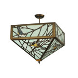 Rustic Lodge 4 - Light Semi Flush Mount