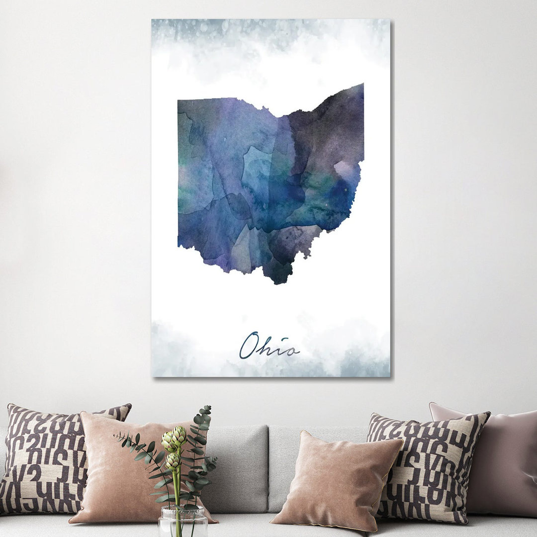 Ohio State Bluish by WallDecorAddict - Wrapped Canvas Gallery-Wrapped Canvas Giclée