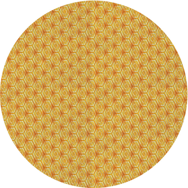 Geometric Indoor Rug, Round 4'