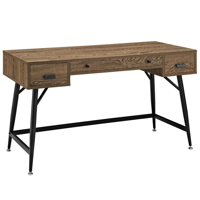 Bureau excédentaire noyer contemporain