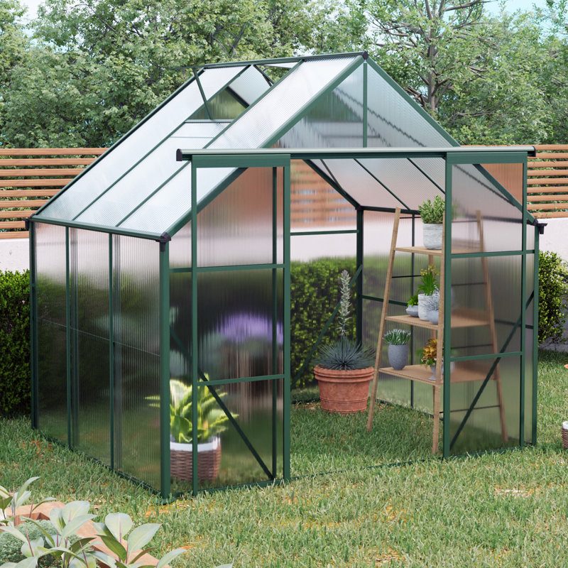 Serre en polycarbonate, Vert, H 89,5 po x l 94,5 po x P 73,75 po