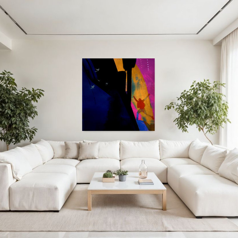 Art contemporain, art contemporain abstrait, H 48 po x l 48 po