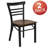 Prompton Three-Slat Ladder Back Metal Restaurant Chair-738419494