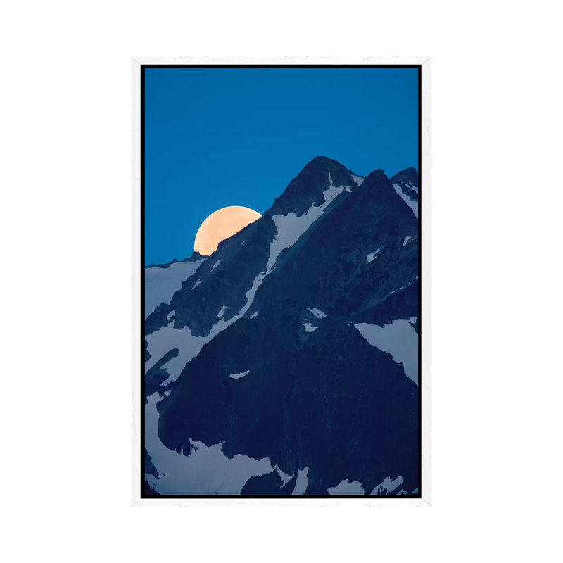 Olympic Moonset II 1 Piece Wall Art on Canvas, 66.04cm H x 45.72cm W x 3.81cm D, White Framed