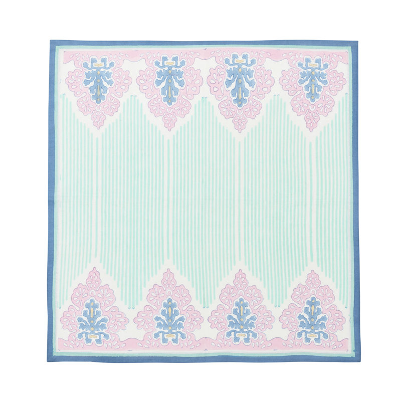Filigree Napkin, White/Sorbet
