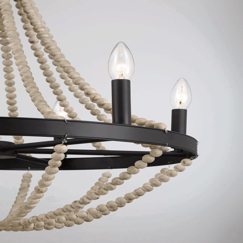Luminaire suspendu noir Chandelier Farmhouse