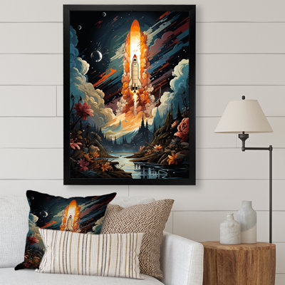 Rocketship Rhyth II - Rocketship, reproduction d'art mural